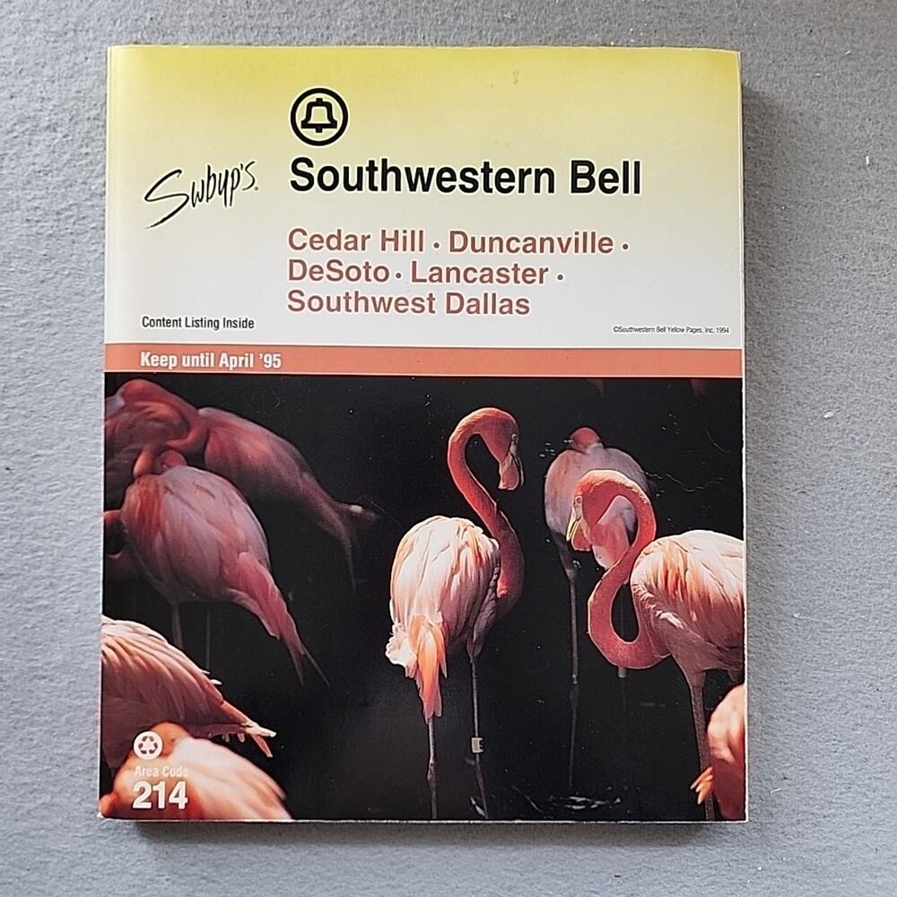 Southwestern Bell Yellow Pages TX Dallas Lancaster DeSoto Duncanville 1994-1995